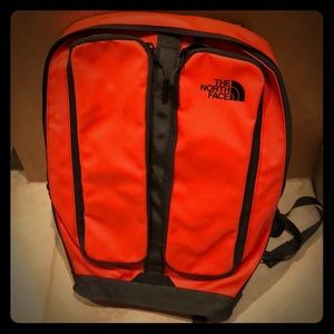 The North Face orange modern backpack